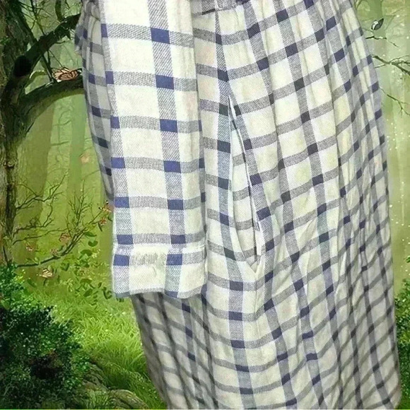 BB Dakota Baby Blue Checkered Jumper Dress - Picture 5 of 9